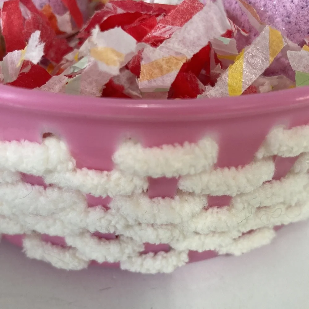 Lavender Chamomile Luxurious Bath Bombs Fizzers and Basket Gift Set of 6 Bombs